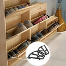 Bisagras Abatibles Metálicas para Zapateras (Par). Kit de Soporte Metálico. Color negro.