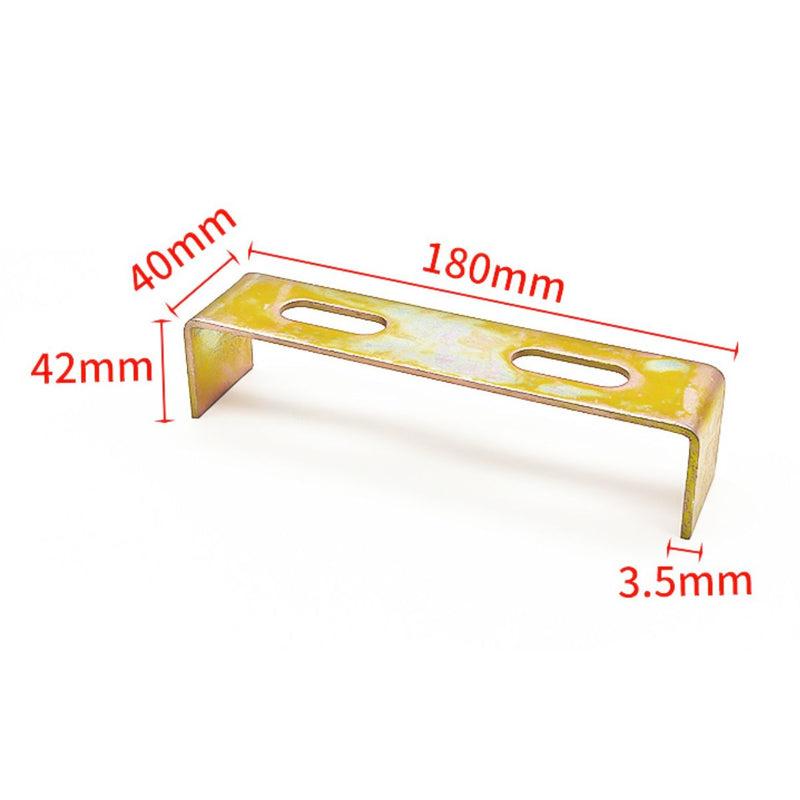 Soporte en U de Montaje de Riel de Guía para Puerta Corrediza 18cm Acero Galvanizado para portones