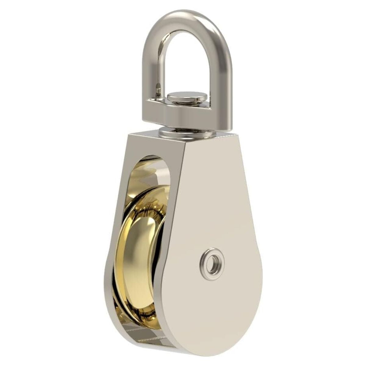 Polea Para Noria. Polea Giratoria 1” de Aleación Zinc para Noria y Cable de 8mm Uso Liviano. Garrucha.