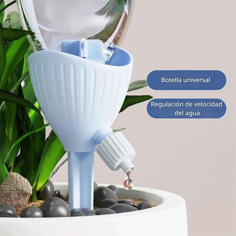 Goteador de Agua para plantas. Riego por Goteo Ajustable para plantas en macetas. Autorriego.