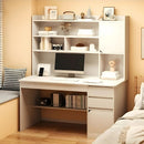 Escritorio con Estantería y Cajones 120x45x164cm. Mueble Multifuncional para Oficina o Dormitorio. Color blanco.