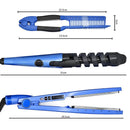 Plancha, Rizador y Peine Térmico de Titanio. Set Profesional 3 en 1 para Cabello. Con Control de Temperatura.