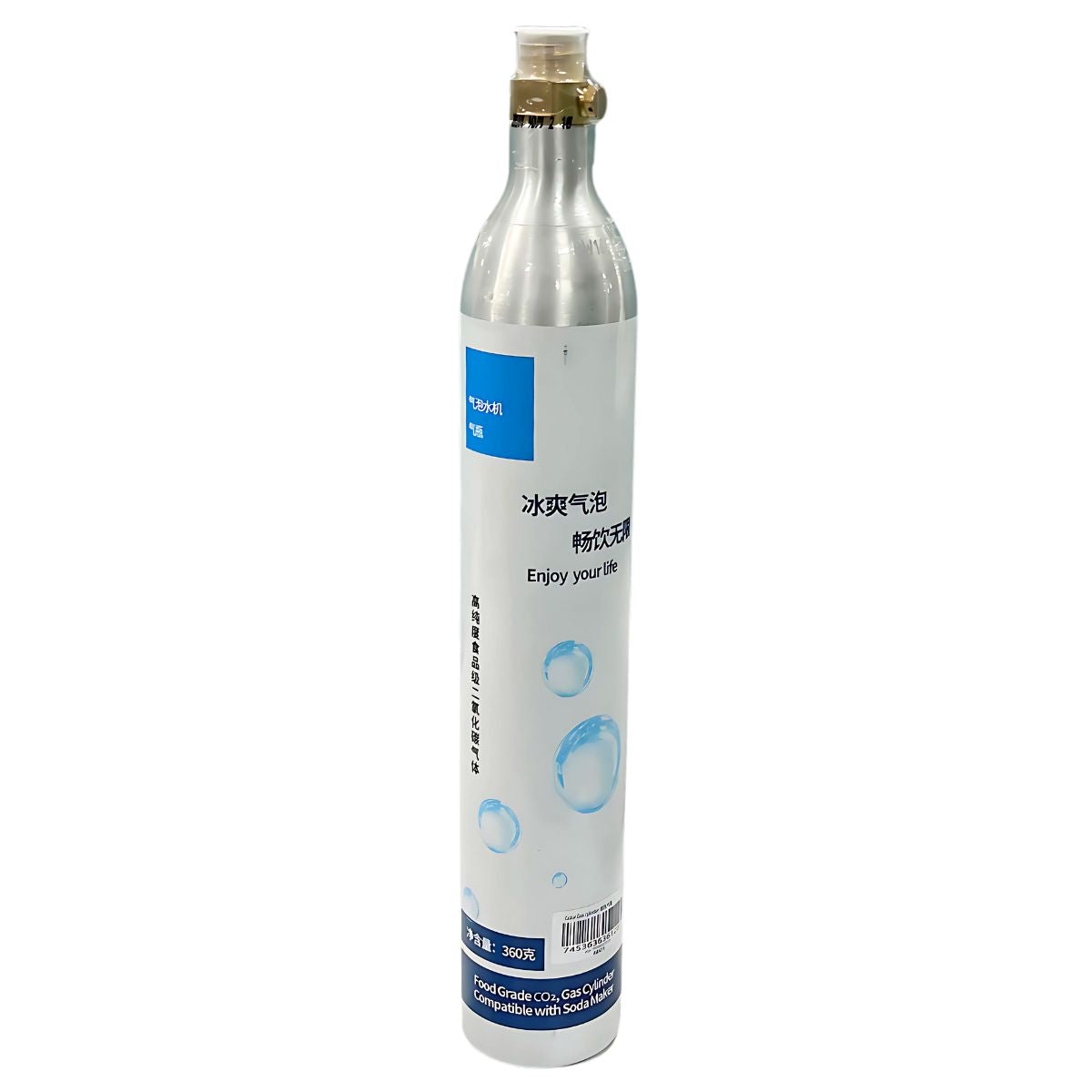 Recarga de gas CO2. Cilindro compatible con maquina de agua con gas AB576. Estilo SodaStream Soda Maker