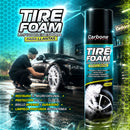 Espuma Limpiadora Tire Foam para LLantas 650ml Alta Brillantez. Spray Abrillantador y Protector de Neumáticos de Autos y Motos con Efecto Negro Intenso