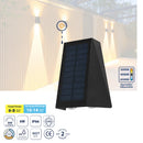 Lámpara de pared solar LED 6W 500lm, 3000K ,4000K, 6500K, 160x120x85mm. Batería 3.7V/1500mAh. Luz solar para exteriores.