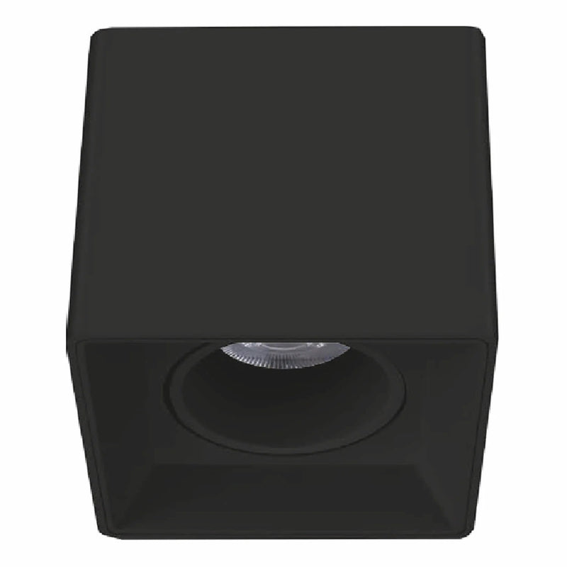Lámpara de Techo Negra Base 1XGU10, Ajustable .Minimalista Ideal interiores. Foco cuadrado ajustable. No incluye Bombillo