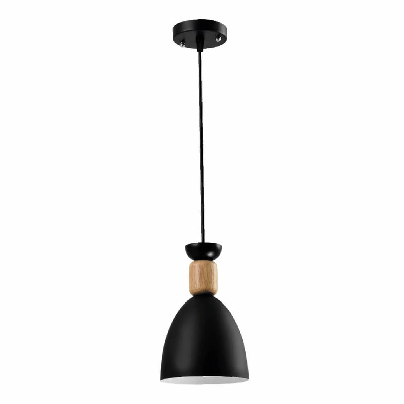 Lámpara Colgante Negra 1XE27 140x100x1200mm diseño atemporal.