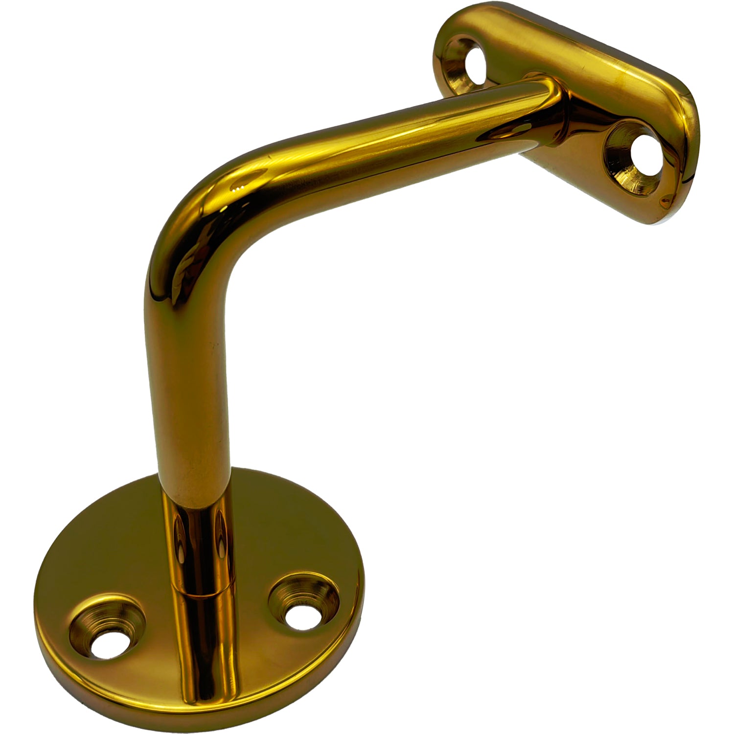 SOPORTE PASAMANOS PARED, Bronce pulido 304SS-PVD (Usar con E-BRAS012-COVER)