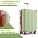 Maleta de Viaje 28" Rígida con Candado de Combinación Integrado. Incluye Puerto USB, Porta Vaso y Ruedas 360°.