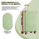 Maleta de Viaje 24" Rígida con Candado de Combinación Integrado. Incluye Puerto USB, Porta Vaso y Ruedas 360°.
