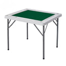 Mesa de Dominó Plegable con Superficie Antideslizante Verde. Mesa de Juego Portátil con Patas Metálicas Para Cartas y Juegos de Mesa. (88x88x74cm)