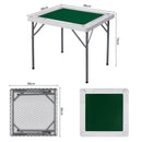 Mesa de Dominó Plegable con Superficie Antideslizante Verde. Mesa de Juego Portátil con Patas Metálicas Para Cartas y Juegos de Mesa. (88x88x74cm)