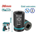 Dado de Impacto Largo 3/4" x 36mm Cr-Mo 90mm Industrial Tratamiento Térmico.