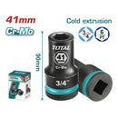 Dado socket impacto 3/4" 41mm. Material CrMo