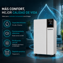 Deshumidificador Eléctrico 12 L/Día 25 Pintas Con Luz UV, Drenaje Continuo Y Timer 1–24 H. Ideal Para hogar y oficina 230W 110V.