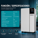Deshumidificador Eléctrico 12 L/Día 25 Pintas Con Luz UV, Drenaje Continuo Y Timer 1–24 H. Ideal Para hogar y oficina 230W 110V.