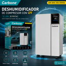 Deshumidificador Eléctrico 12 L/Día 25 Pintas Con Luz UV, Drenaje Continuo Y Timer 1–24 H. Ideal Para hogar y oficina 230W 110V.