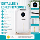 Deshumidificador Eléctrico 350ml/Día Para Áreas De 15–25M² Con Pantalla Táctil, Depósito De 2.5L y Temporizador 40W.
