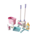 Juguete Juego De Herramientas De Limpieza Infantil. (Set de 8 piezas). Color Rosado.