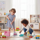 Juguete Juego De Herramientas De Limpieza Infantil. (Set de 8 piezas). Color Rosado.