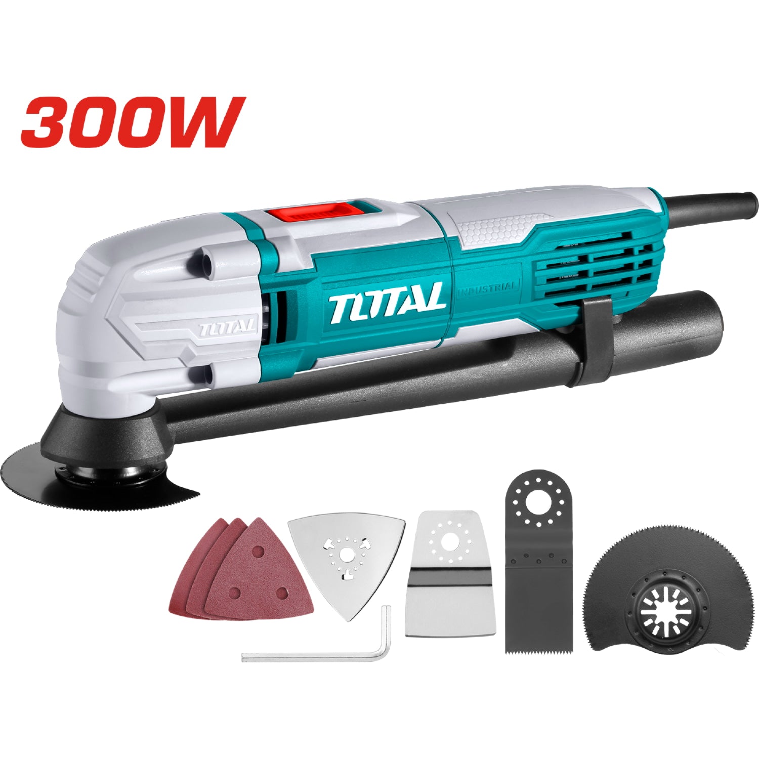 Flexible Multitool Oscilante Multiuso 300W Velocidad sin carga: 10000-20000rpm Incluye accesorios.