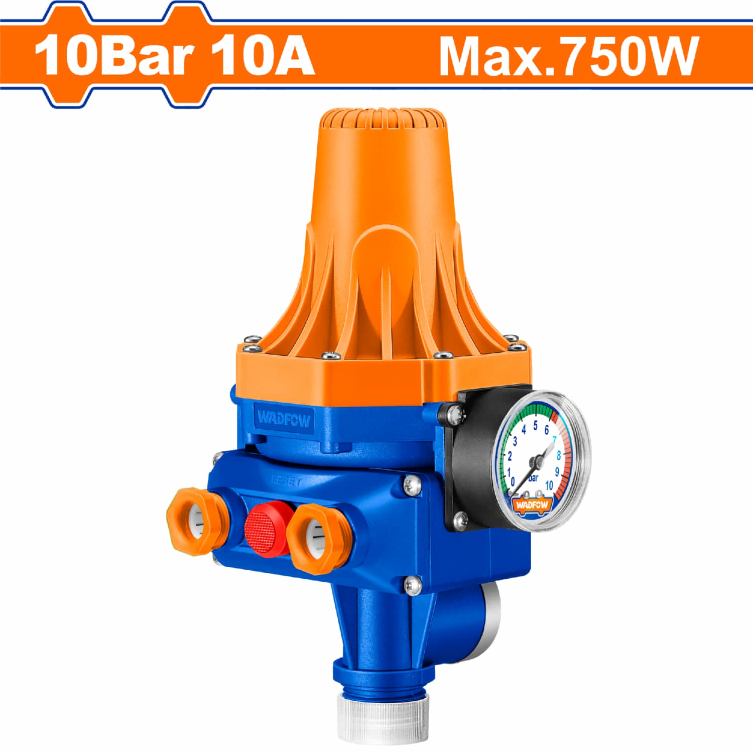 Control Automático de Bomba de Agua Periférica 750W Presión Arranque 1.5Bar 10A  Presión Max 10 bar