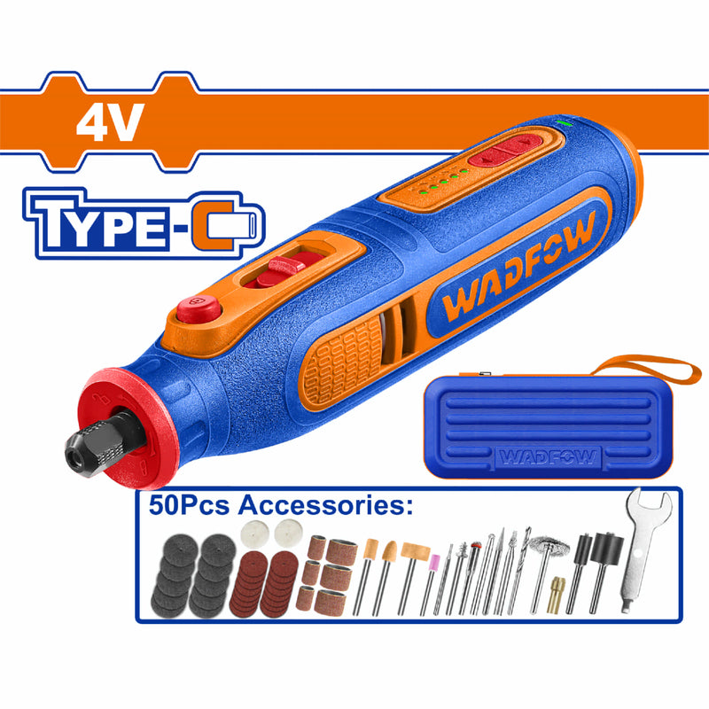 Moto Tool Inalámbrico 4V Portabroca: 3.2Mm 5000-25000rpm Carga USB-C Incluye accesorios