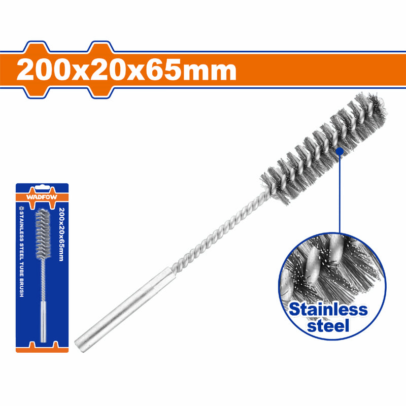 Cepillo de Acero Inoxidable Tubular de 20mm Ideal para tubos de ensayo y equipos de laboratorio.