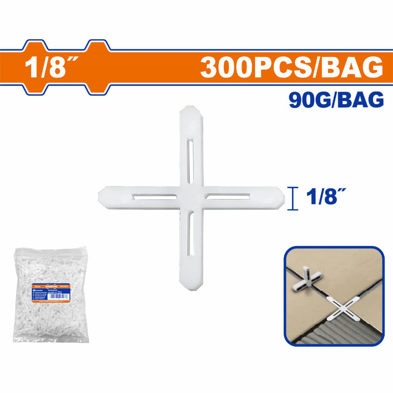 Cruz Espaciador de Baldosas. Separador de Baldosas 3mm 1/8". Se vende en paquete de 300 piezas.