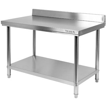 Mesa acero inoxidable  Con Protector Contra Salpicaduras W 700mm X H 850mm