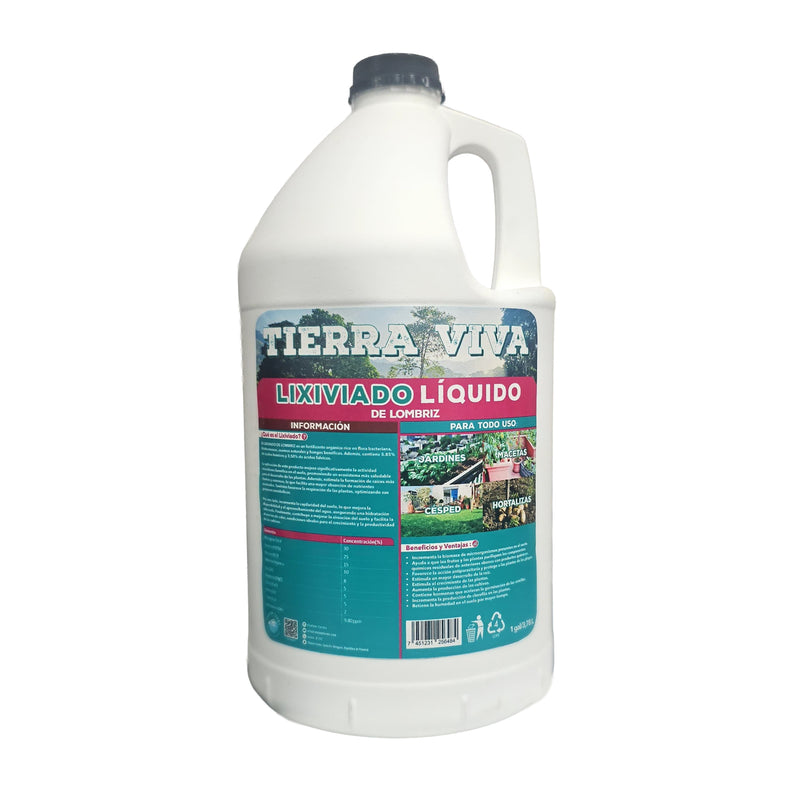 Lixiviado liquido de lombriz 1 galon.