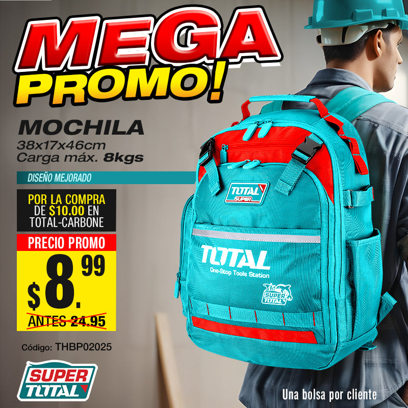 Mochila TOTAL Bolso Morral para herramientas (PROMO 8.99 X COMPRAR + DE 10 USD) 1 solo por cliente