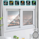 Ventana Corredera UPVC Blanca 100X100cm Anti UV  Vidrio de seguridad Templado 5mm (5 años de Garantía) Incluye malla mosquitera y Kit de ventana Francesa