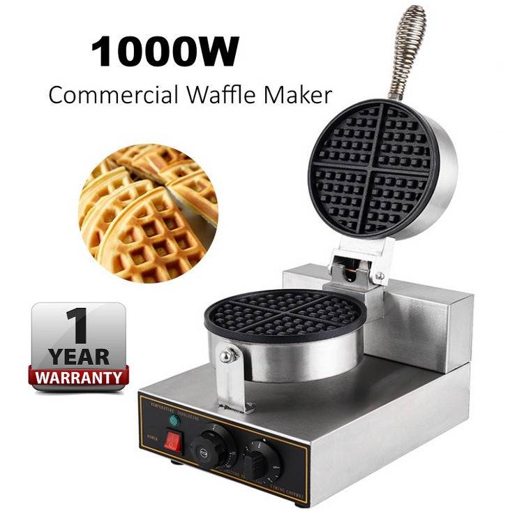 Plancha Para Waffles 110V 60Htz 1.3 Kw. Tipo Redondo 255*380*270Mm