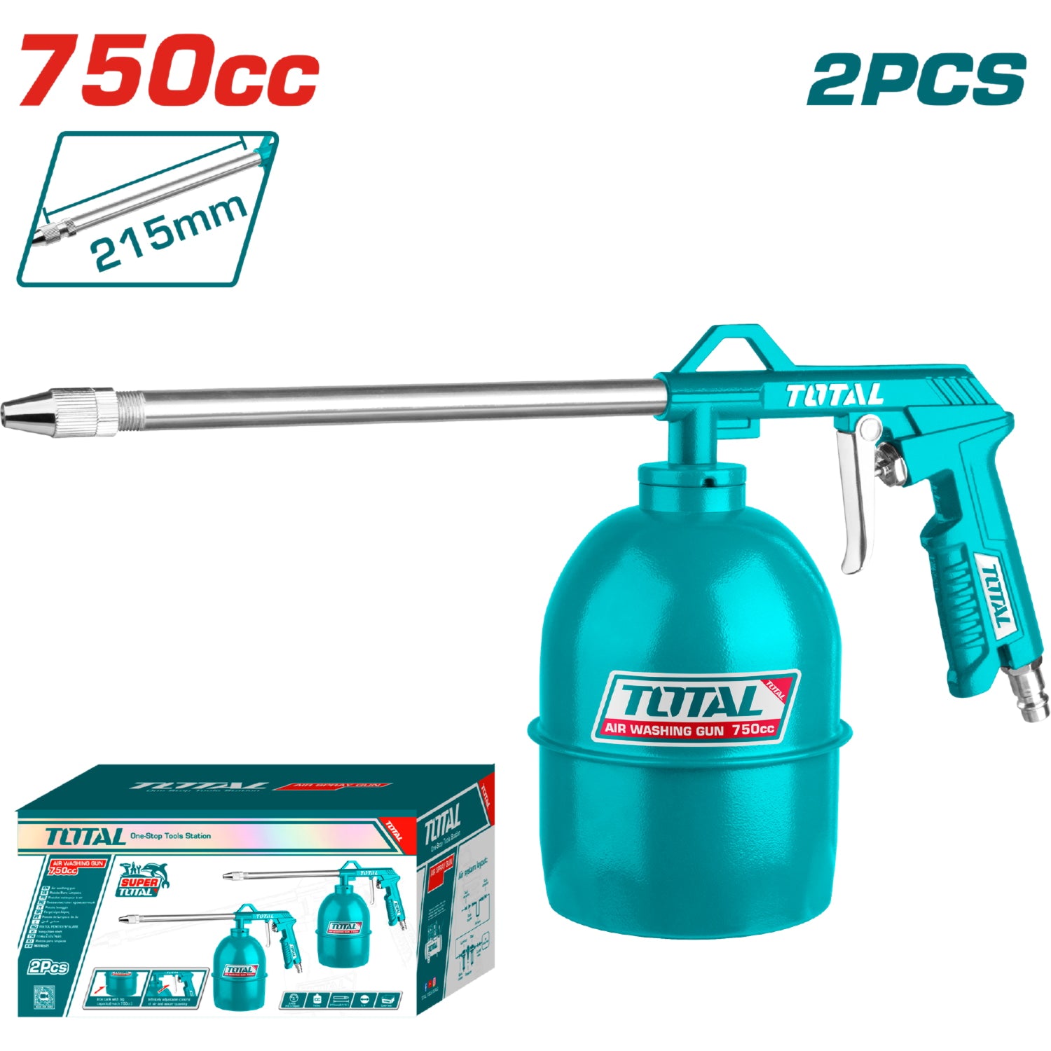 Pistola spray, Tamaño de la boquilla: 215 mm, Capac de lavado: 0.75L