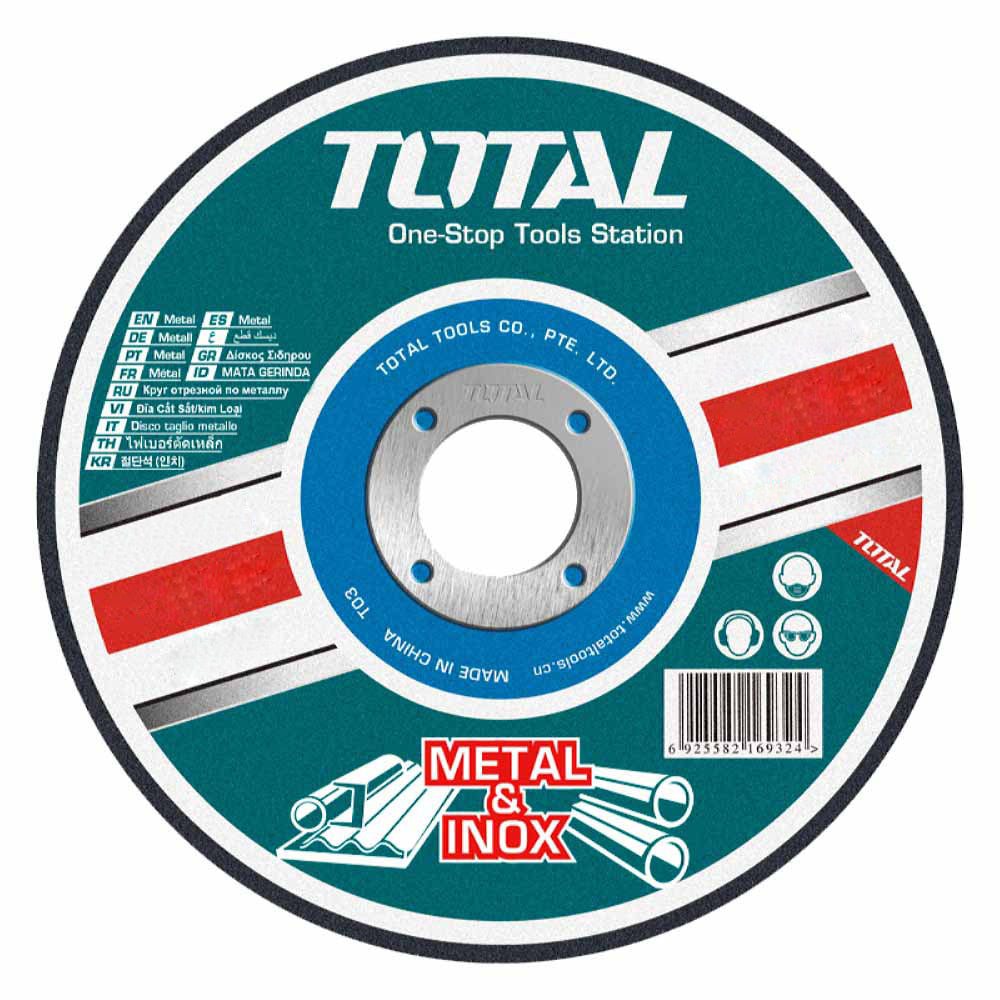 Disco de corte para metal plano 115MM ( 4 1/2" )X 1.6MM (1/16")X22.2MM (7/8")