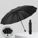 Paraguas Invertido Antiviento con Protección UV. Sombrilla Plegable, Impermeable y Reforzada. Color Negro.