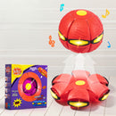 Pelota Transformable 2 en 1. Se Transforma en Disco. Juguete Interactivo con Luz LED.