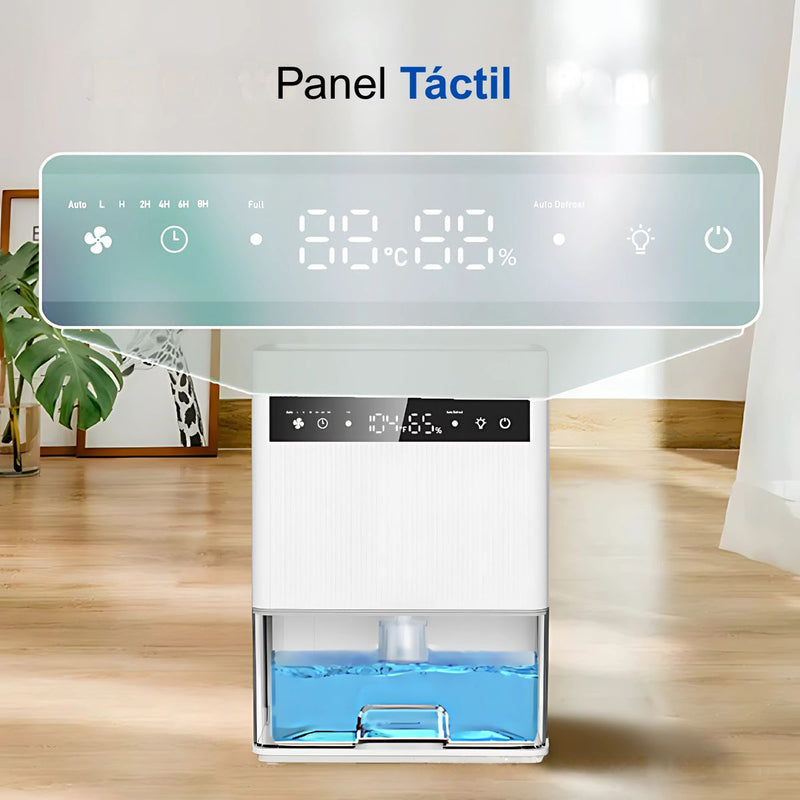 Deshumidificador Eléctrico Digital 2.6L. Ideal para Closets, Armarios, Cuartos y Baños. Extractor de humedad.