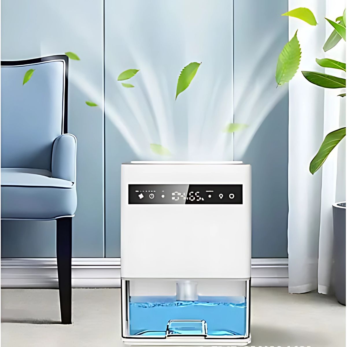 Deshumidificador Eléctrico Digital 2.6L. Ideal para Closets, Armarios, Cuartos y Baños. Extractor de humedad.