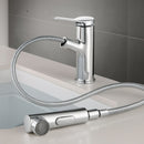 Llave De Lavamanos Extraíble Con Alcance de 60cm. Grifo De Lavabo Color Plateado. Pluma Con Doble Función.
