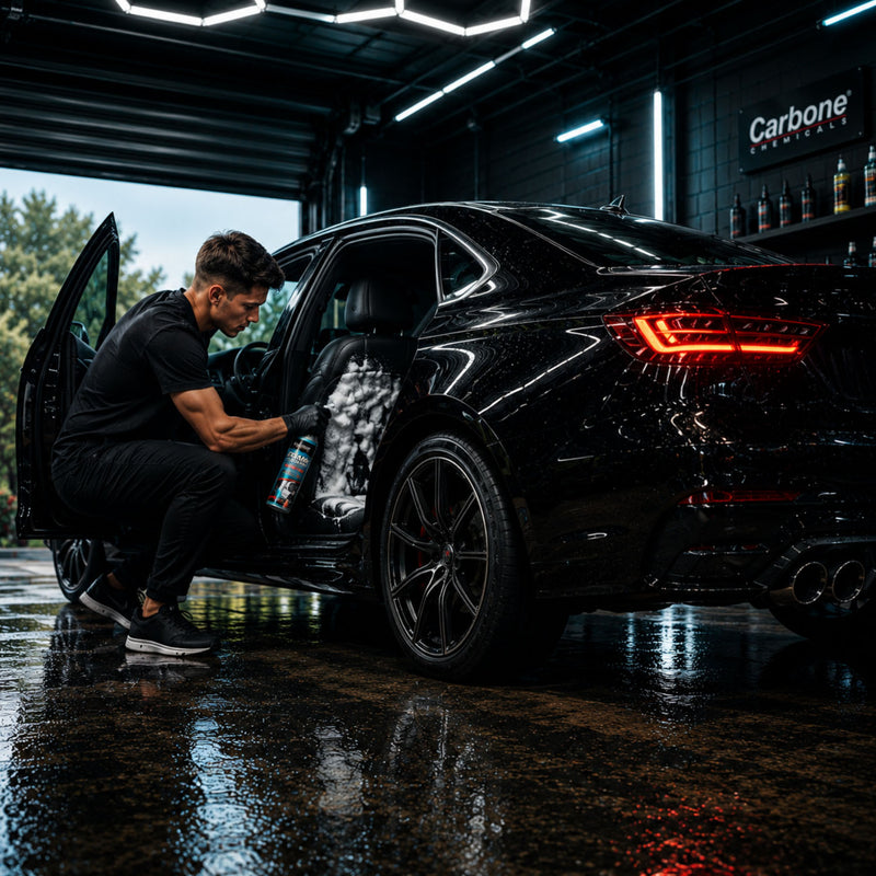 Espuma Limpiadora Multiusos Alta Densidad Base Agua para Cuero y Tapicería 650ml. Espray Limpiador para Interior de Alfombras y Telas de Auto