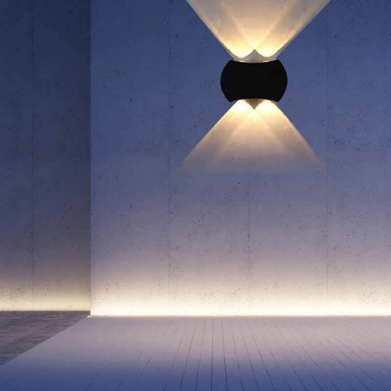 Lámpara de Pared Exterior Negra LED 4W 3000K 280 lm, Iluminación Potente y Luz Cálida para Exteriores. Luminaria.