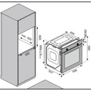 Horno Empotrable de 60 cm Capacidad 68L 110V Rango 0°C a 250°C