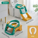 Asiento escalera de entrenamiento silla de inodoro para niños. (2 en 1) Escalera infantil Potty trainer. Escalerita para bebe. Color verde.