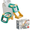 Asiento escalera de entrenamiento silla de inodoro para niños. (2 en 1) Escalera infantil Potty trainer. Escalerita para bebe. Color verde.