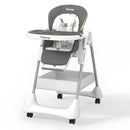 Silla de Comer para Bebés y Niños. Silla Alta Multifuncional Reclinable y Plegable. Trona Evolutiva con Altura Ajustable y Ruedas. Silla de Alimentación.