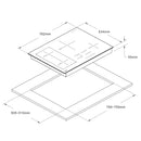 Estufa eléctrica empotrable de inducción Munich 76