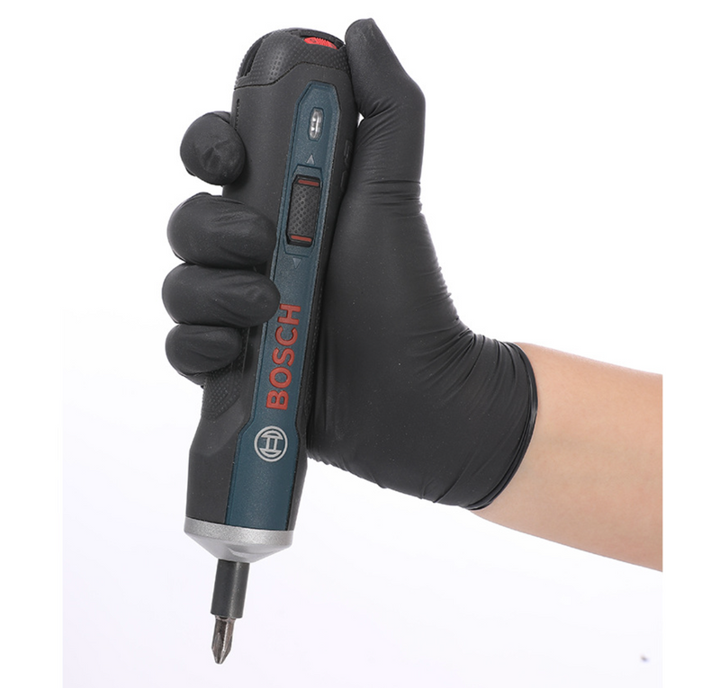 Guantes Desechables De Nitrilo. Color Negro. Caja de 100 unidades. (Talla M) PAR