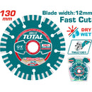 Disco de Diamante 130mm Corte rápido. Seco y Húmedo. Compatible con: TWLC1301